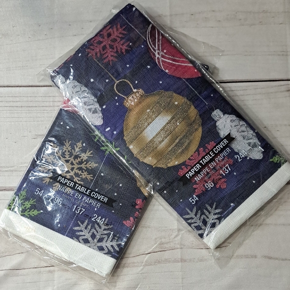 Other - Festive Holiday Paper Table Covers 2 Covers